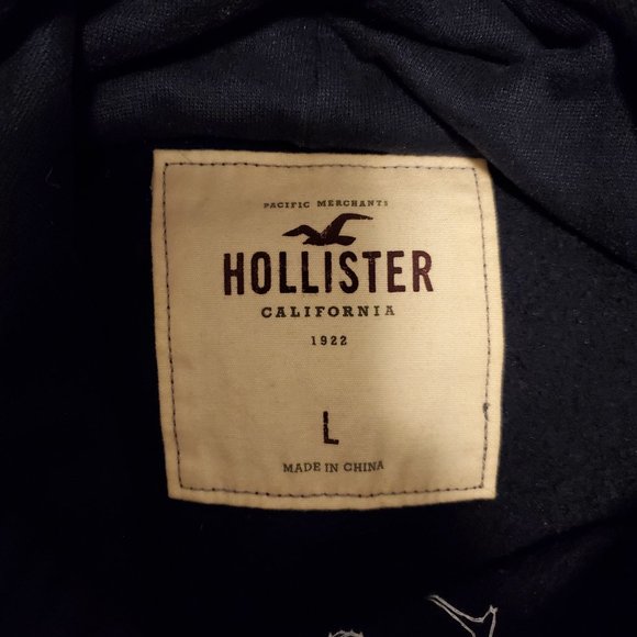 Hollister Dark Blue Hoodie L - super soft! - Picture 3 of 4